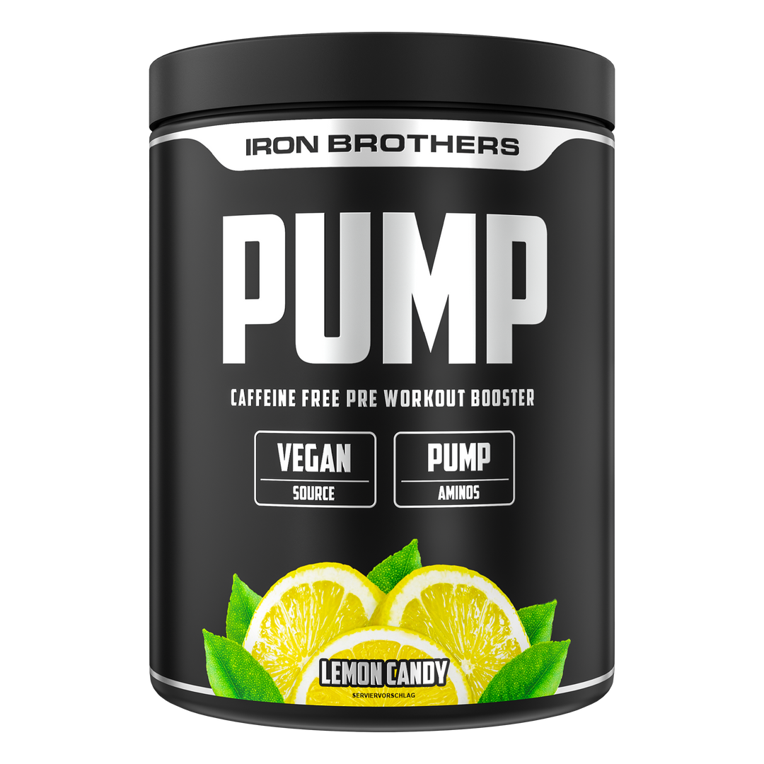 Pump Fuel Pump Pre Workout Booster von Iron Borthers, Lemon Candy Flavour 400g, Zitronen Geschmack