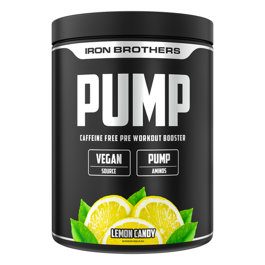 Pump Fuel Pump Pre Workout Booster von Iron Borthers, Lemon Candy Flavour 400g, Zitronen Geschmack