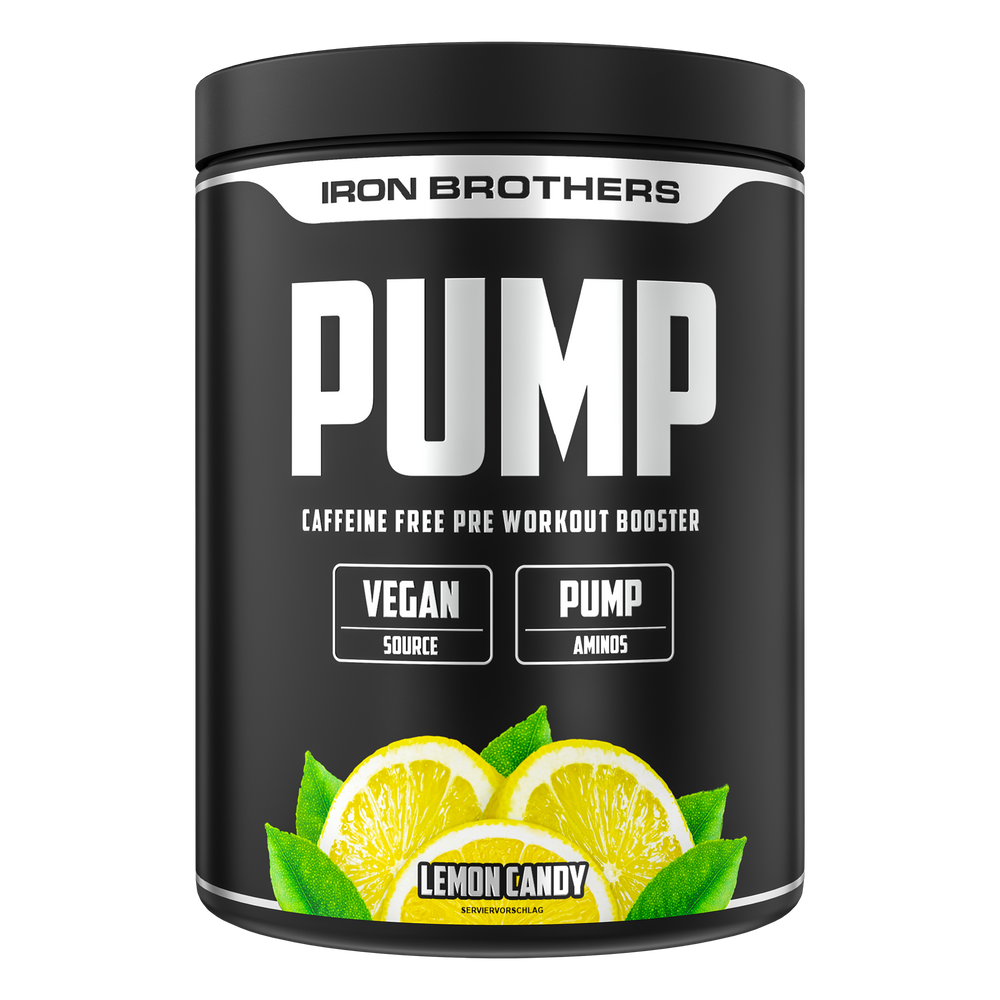 Pump Fuel Pump Pre Workout Booster von Iron Borthers, Lemon Candy Flavour 400g, Zitronen Geschmack