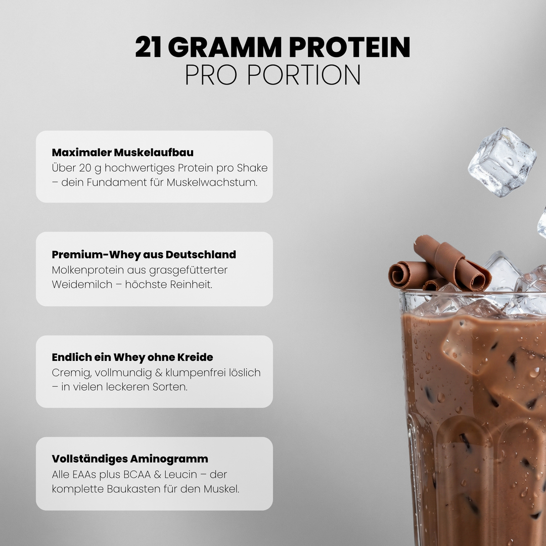 Whey Protein Doppelpack von Iron Brothers Chocoholic Champion - Schokoladen Geschmack - Vorteile #geschmack_chocoholic-champion