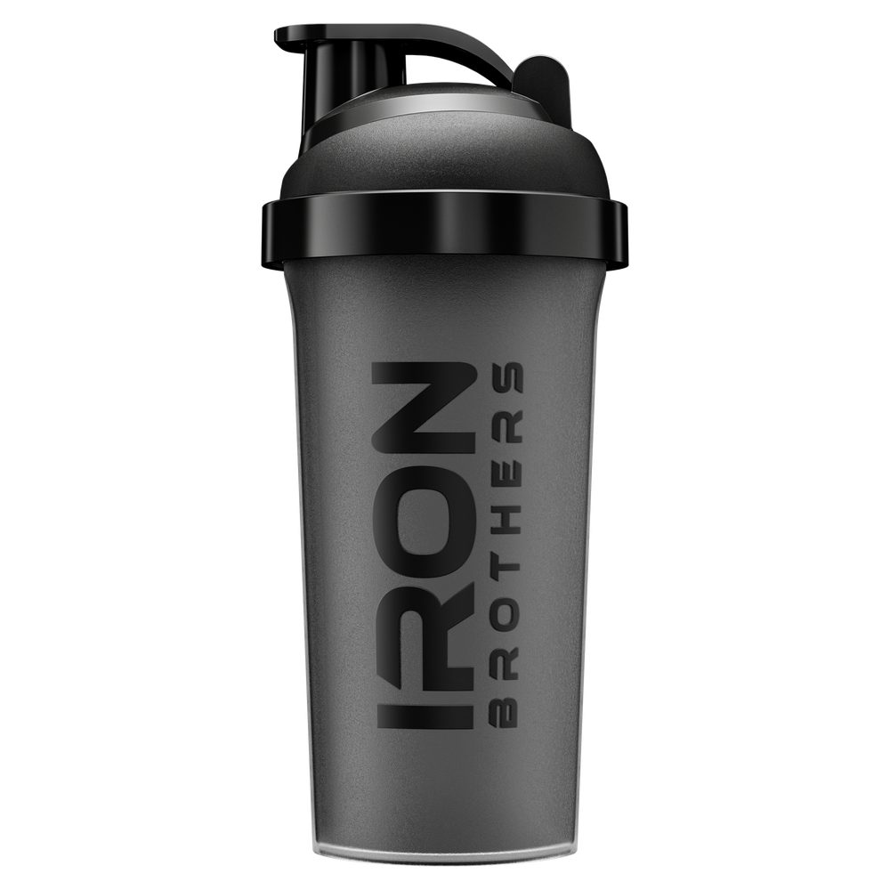 Iron Brothers Premium Shaker 700 - Shaker für Protein Shakes, Sportnahrung und Supplements - Black Shadow Design