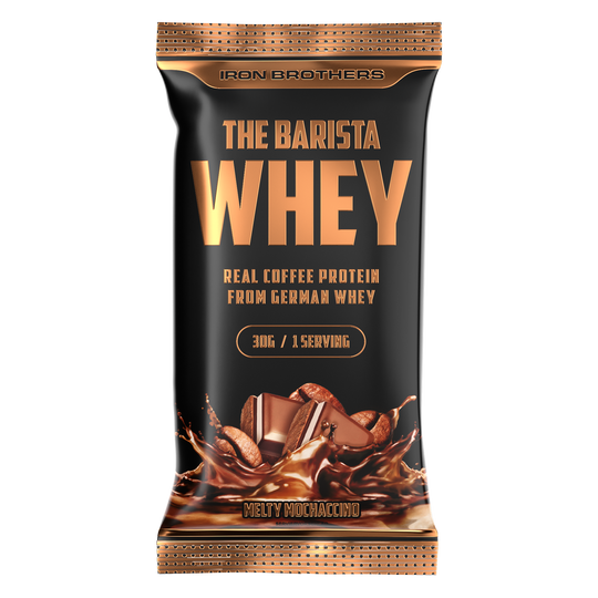 Iron Brothers The Barista Whey - Melty Mochaccino Flavour 30g Sample Probe, Schokoladen Kaffee Geschmack