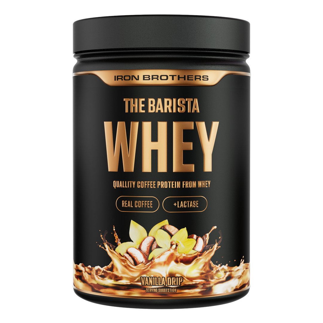 Iron Brothers The Barista Whey - Protein Kaffee Vanilla Drip Geschmack 908g Dose, Vanille Kaffee Protein