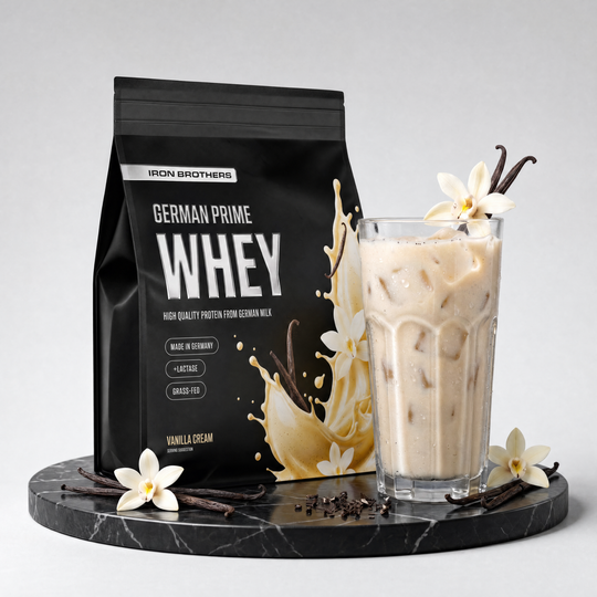 Whey Protein Doppelpack von Iron Brothers Vanilla Cream - Vanille Geschmack - Design, Wirkung und Geschmack #geschmack_vanilla-cream
