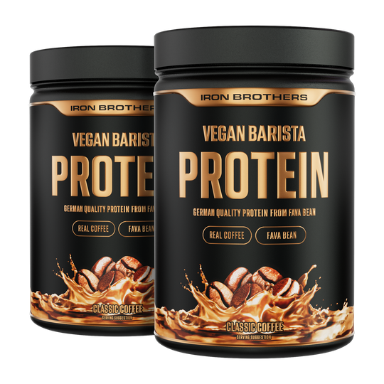 Vegan Barista Protein Doppelpack von Iron Brothers - Classic Coffee - Protein Kaffee