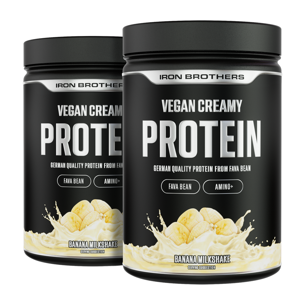 Vegan Creamy Protein Doppelpack  Banana Milkshake von Iron Brothers - Bananen Geschmack 