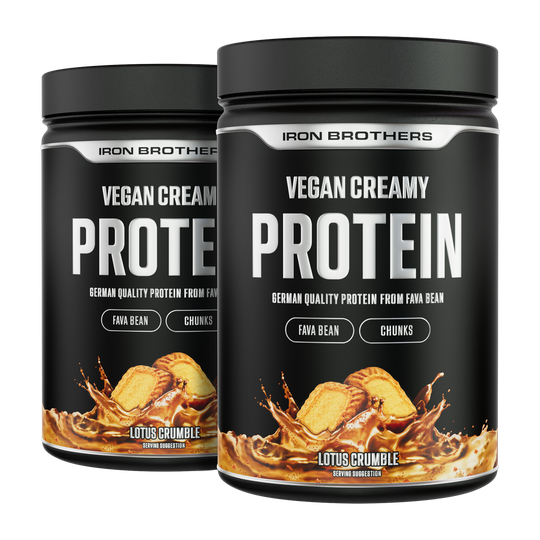 Vegan Creamy Protein Doppelpack  Lotus Crumble von Iron Brothers - Biscuit Keks Geschmack 