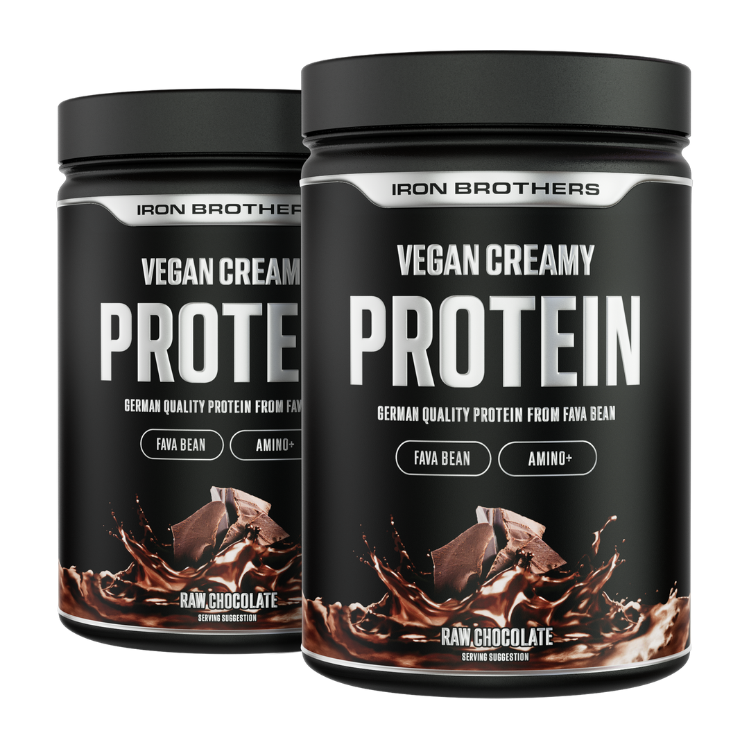 Vegan Creamy Protein Doppelpack  Raw Chocolate von Iron Brothers - Schokoladen Geschmack 