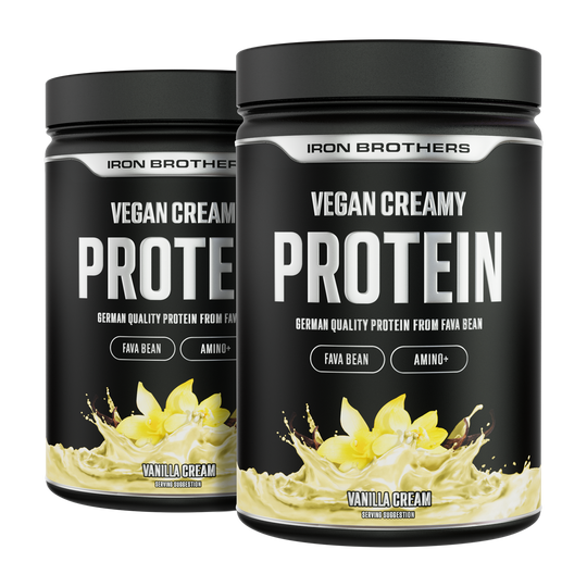 Vegan Creamy Protein Doppelpack  Vanilla Cream von Iron Brothers - Vanille Geschmack 