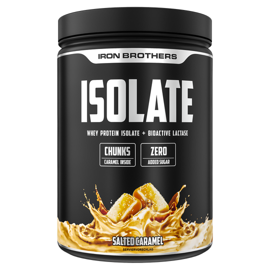 Iron Brothers Whey Protein Isolate Salted Caramel Geschmack 908g Dose, Karamell