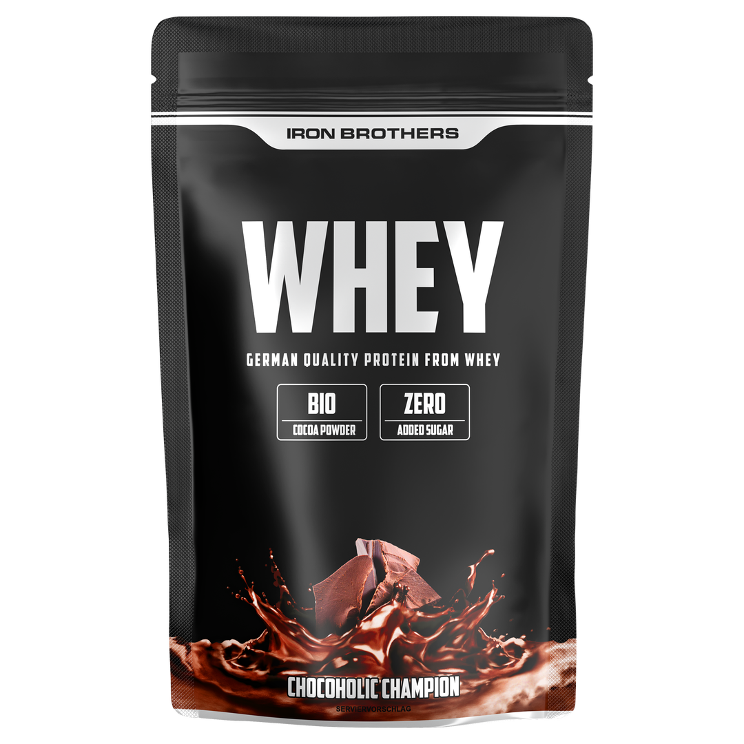 Whey Protein im Beutel - Chocoholic Champion Flavour 500g - Whey Protein Schokoladen Geschmack von Iron Brothers