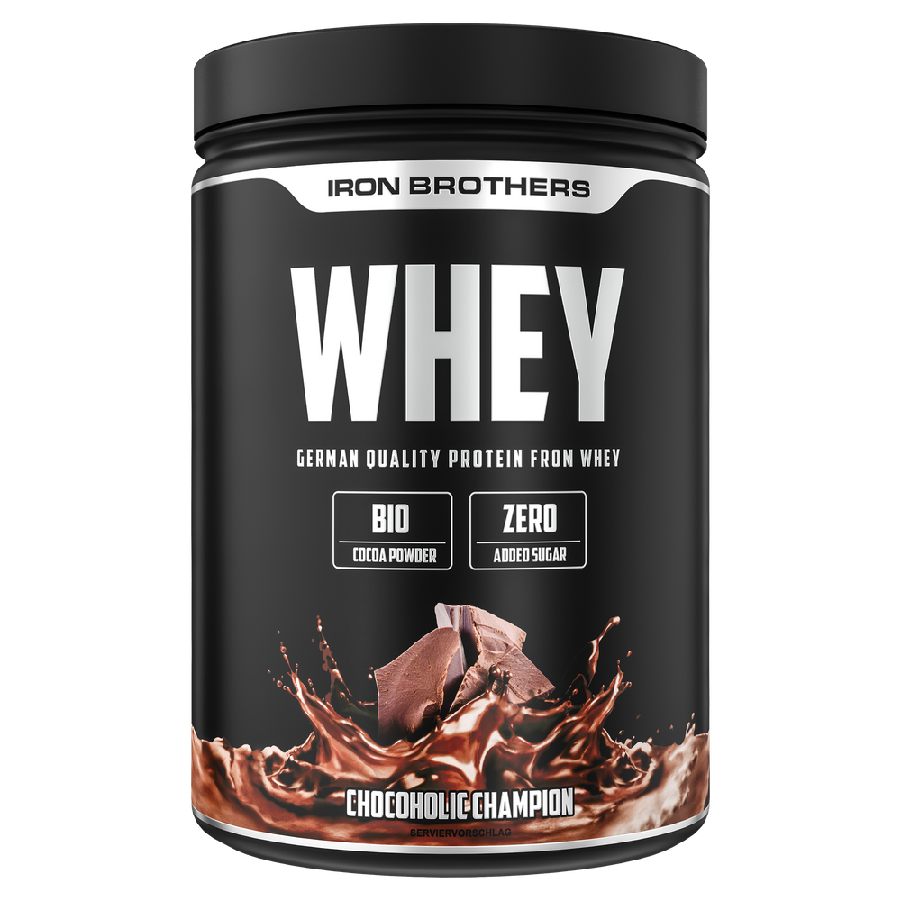 Iron Brothers Whey Protein Konzentrat Chocoholic Champion Geschmack 908g Dose, Schokolade