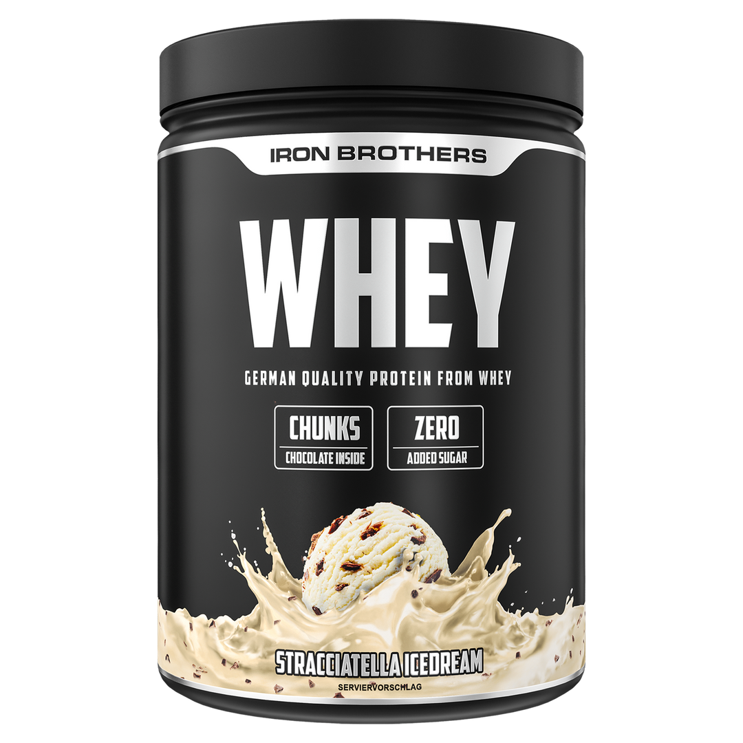 Iron Brothers Whey Protein Konzentrat Stracciatella Icedream Geschmack 908g Dose, Stracciatella