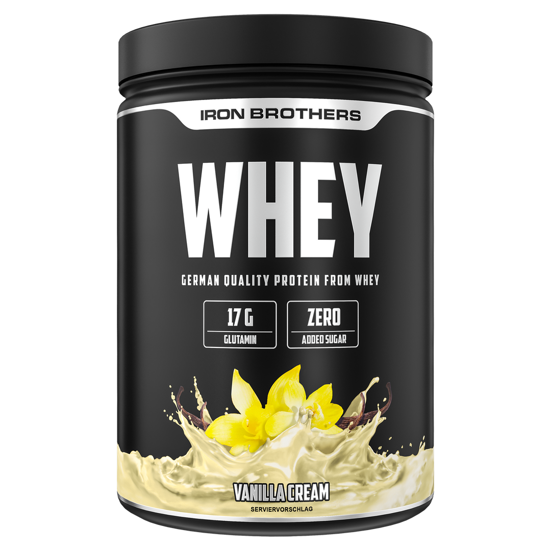 Iron Brothers Whey Protein Konzentrat Vanilla Cream Geschmack 908g Dose, Vanille