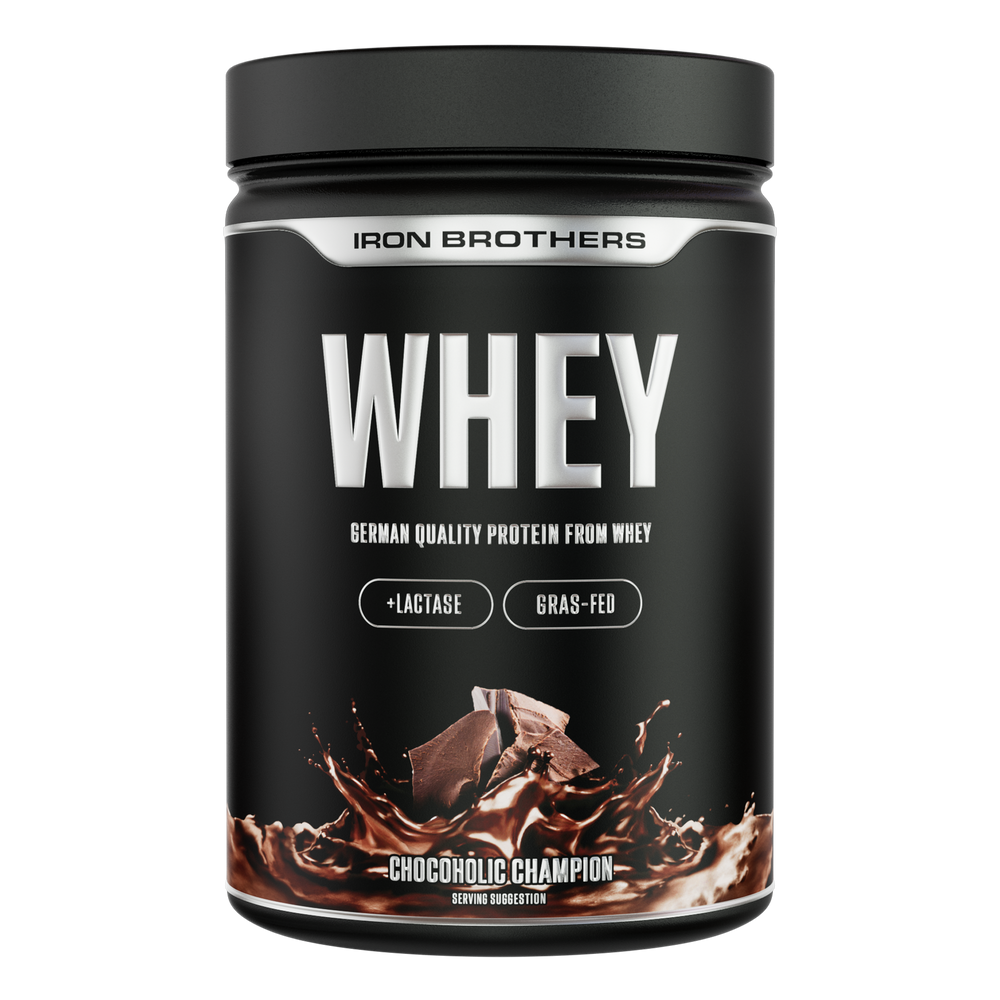 Iron Brothers Whey Protein Konzentrat Chocoholic Champion Geschmack 908g Dose, Schokolade