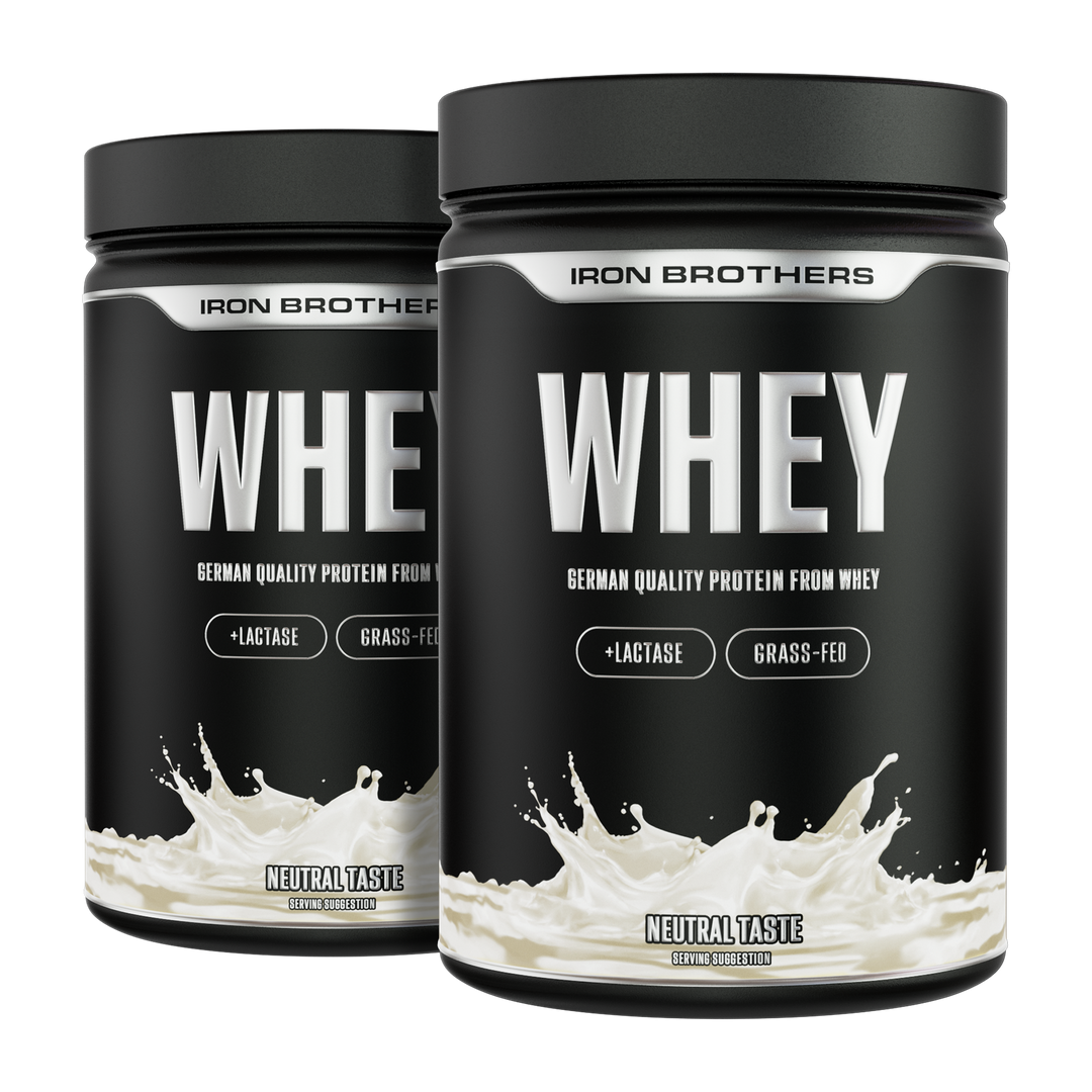 Whey Protein Doppelpack von Iron Brothers - Neutral Taste Geschmack - Neutral