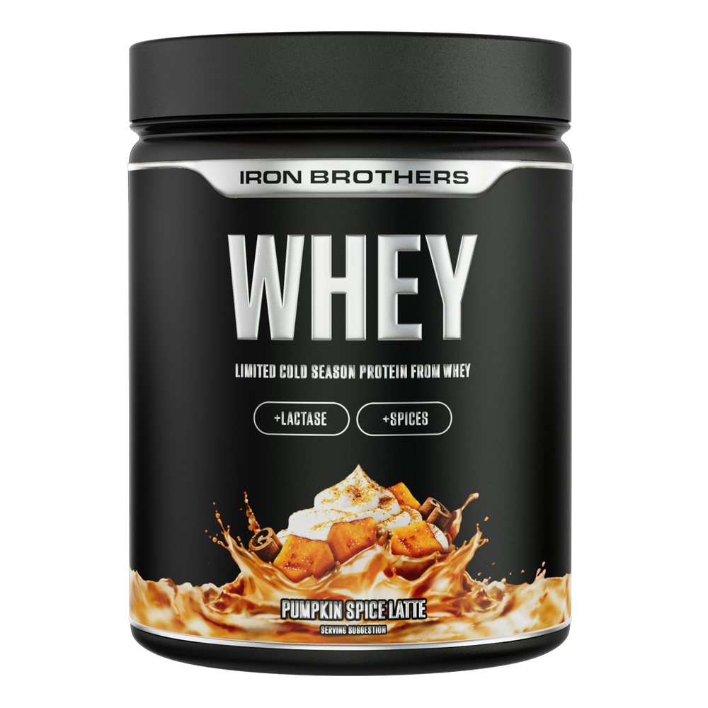 Whey Protein Pumpkin Spice Latte von Iron Brothers - Pumpkin Spice Flavour - Kürbis Geschmack - Herbst-Winter Limited Edition